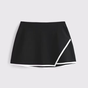 Abercrombie & Fitch Black Skort with White Trim YPB sculptLUX